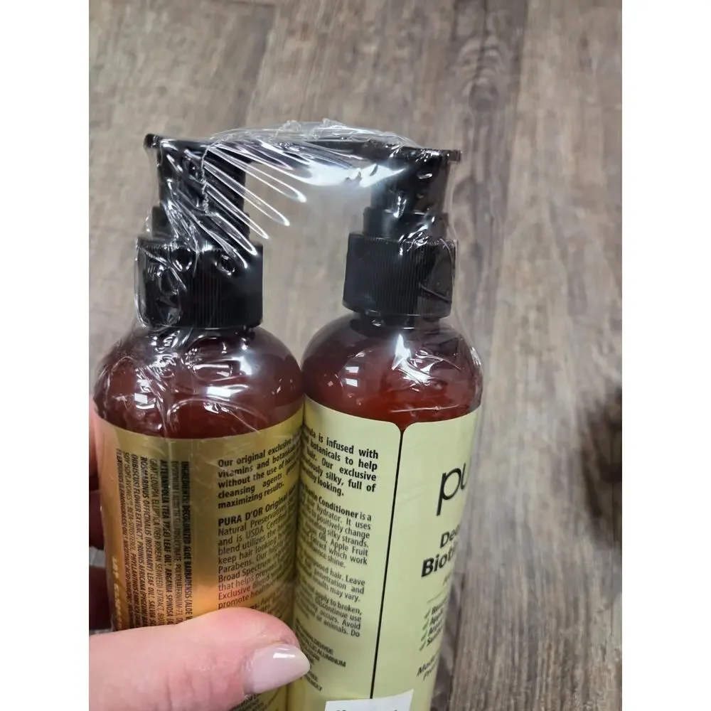 PURA D'OR Dor Advanced Therapy Shampoo + Conditioner Set Reduces Thinning 8oz
